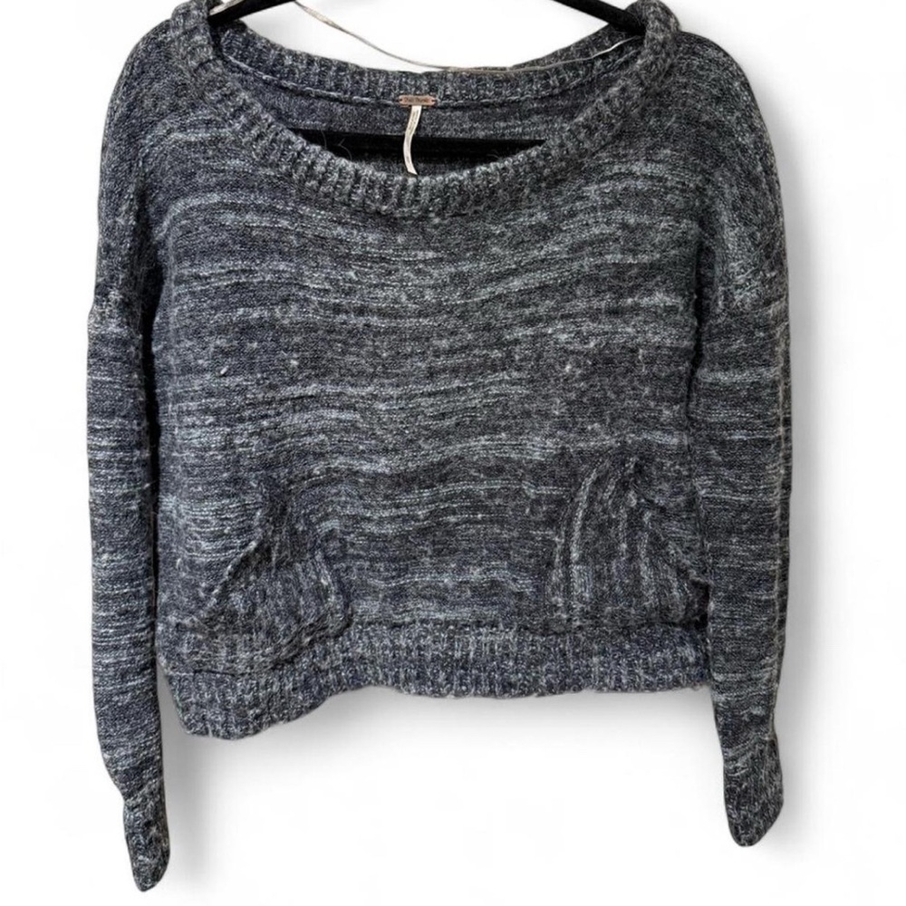 Free People Charcoal Knit Sweater